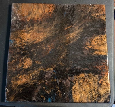 Black and gold epoxy color sample