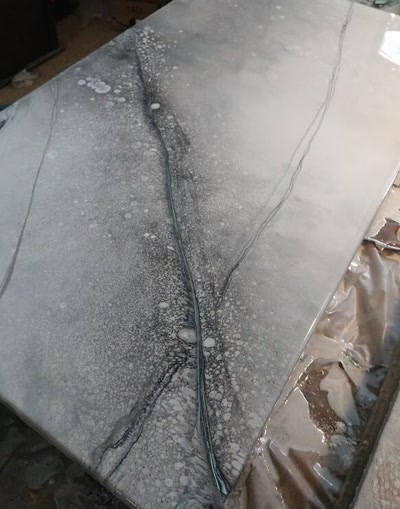 Marble look epoxy color sample