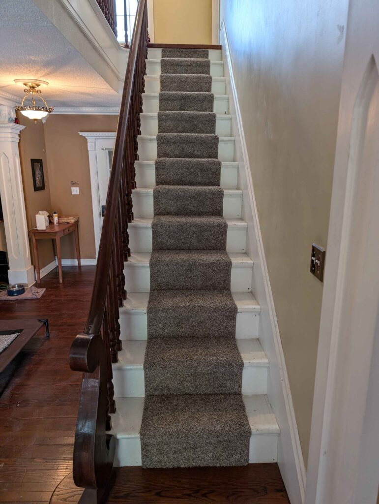 Stair runner installation
