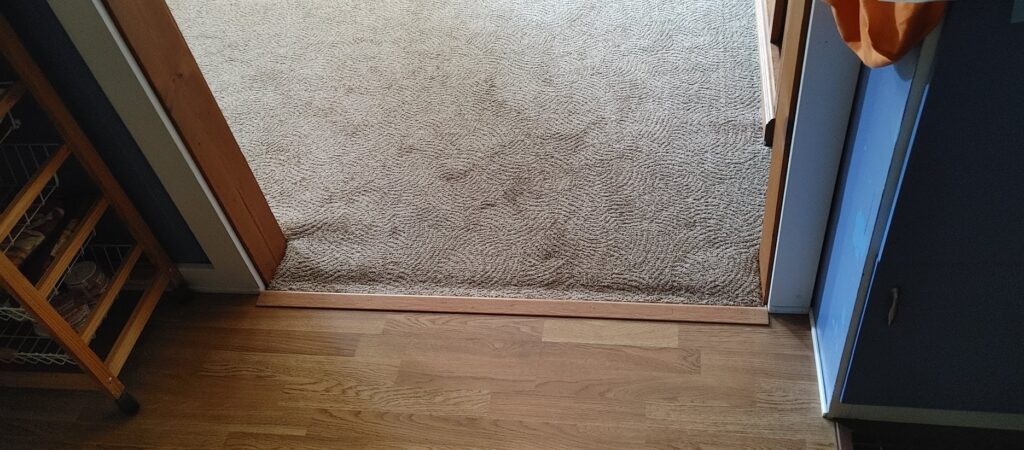 Carpet restretch — before